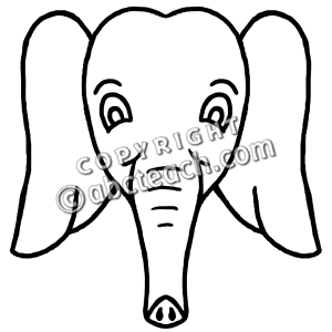 Elephant Face Clip Art   Clipart Panda   Free Clipart Images