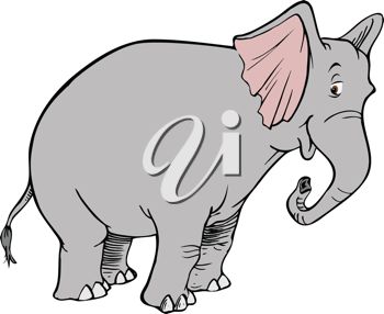 Elephant With A Funny Face In A Vector Clip Art Illustration Clipart