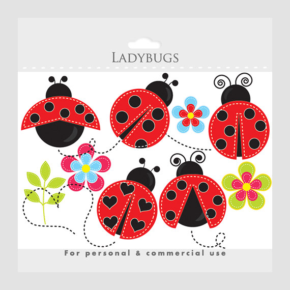 Ladybug Clipart Stitched Ladybugs Clip Art By Winchesterlambourne