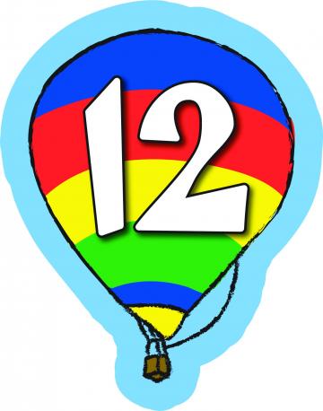 Number 12 Clipart Air Balloon Number 12 5mm
