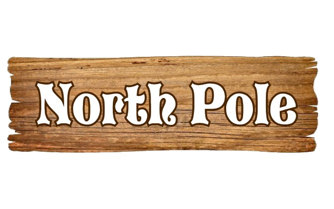 Printable North Pole Wooden Sign  Click For Template