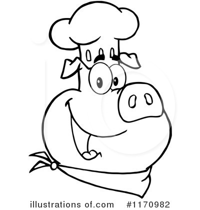 Royalty Free  Rf  Chef Pig Clipart Illustration By Hit Toon   Stock