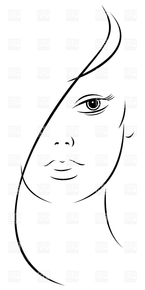 Sketch Of Face Of Beautiful Young Woman 13130 Download Royalty Free    