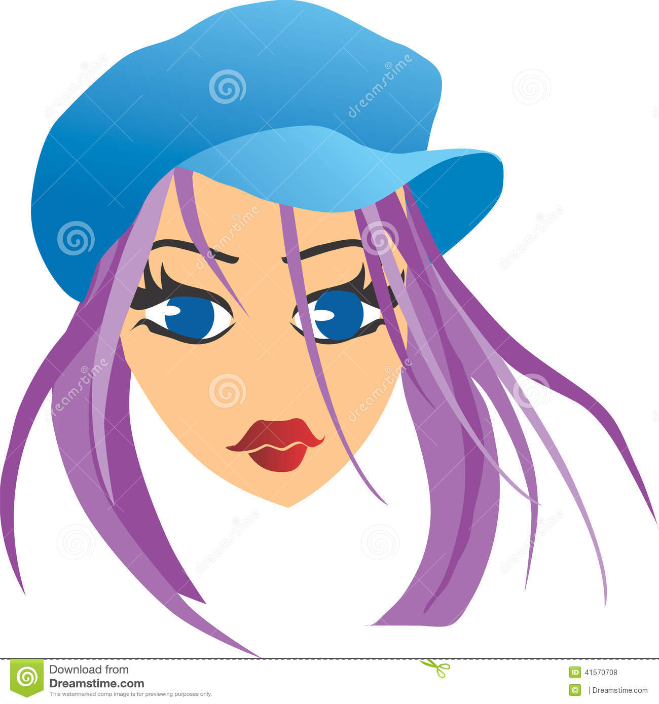 Woman Face Vector Design Clipart Illustration Created In Adobe