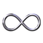 3d Silver Infinity Symbol Stock Illustrations