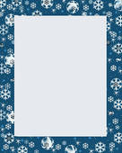 Blue Winter Border   Clipart Graphic