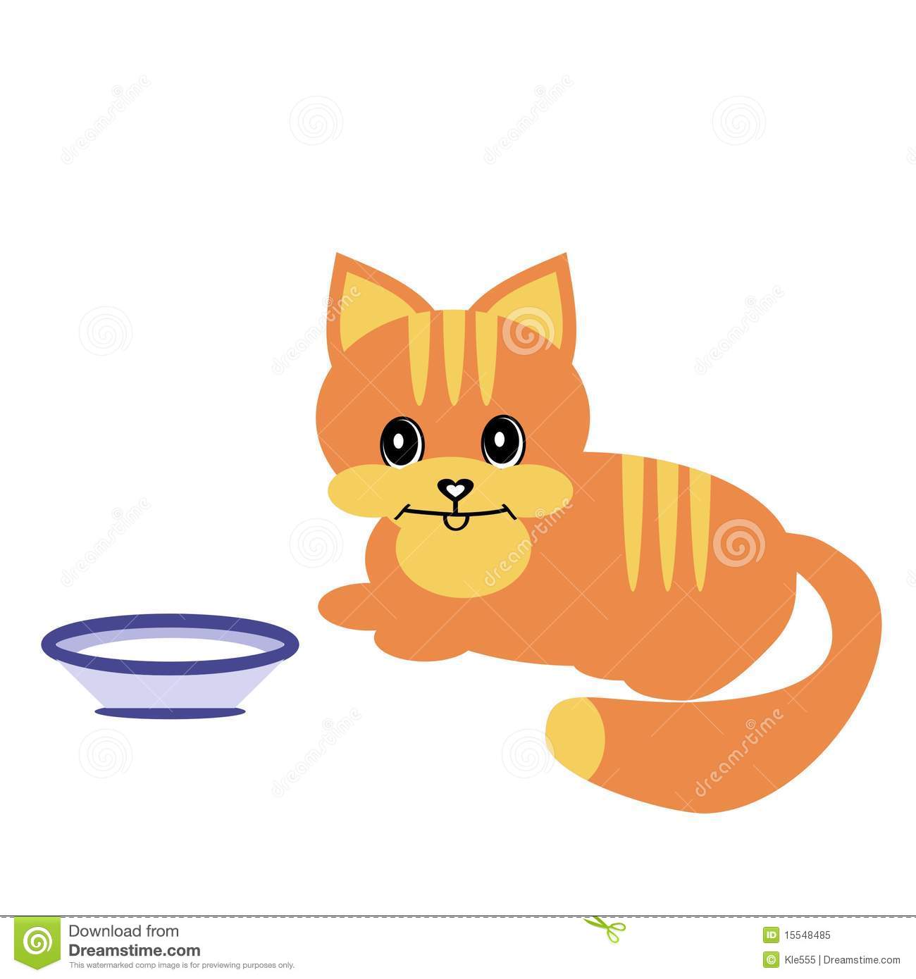 Cat And Bowl With Milk Royalty Free Stock Photo   Image  15548485