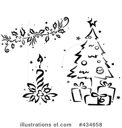 Christmas Garland Clipart Black And White Similar Christmas Clip Art