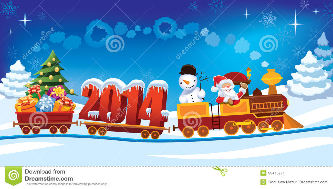 Christmas Train Stock Image   Image  33415771