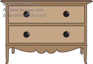 Clip Art Illustration Of A Night Stand