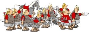 Clipart Illustration  Group Of Roman Soldiers   Acclaim Stock