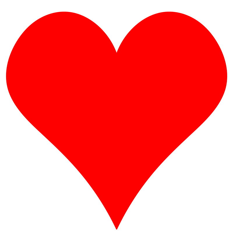 Clipart   Plain Red Heart Shape
