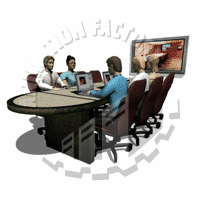 Conference Room Meeting Animated Clipart