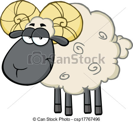 Cute Ram Cartoon Vector   Cute Black Head Ram