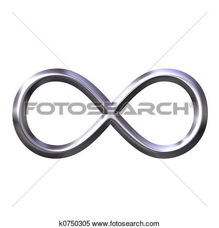 Illustration   3d Silver Infinity Symbol  Fotosearch   Search Clipart