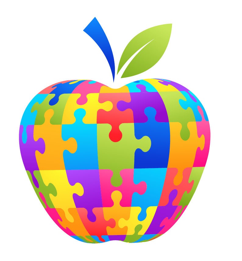 Name  Apple Puzzle Vector Illustration