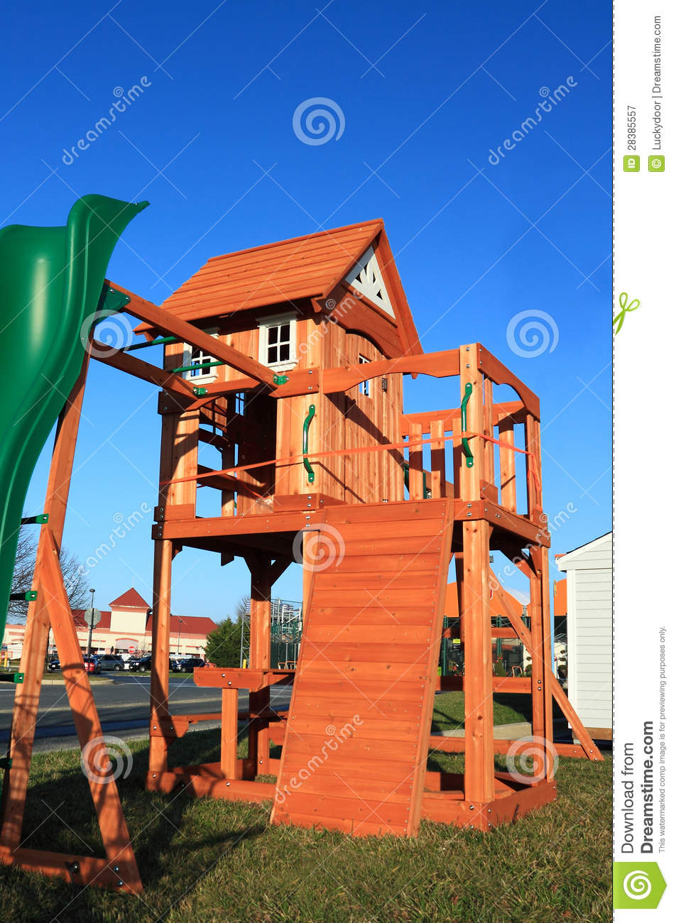 New Playground Equipment With Play House Climber And Slides Swings    