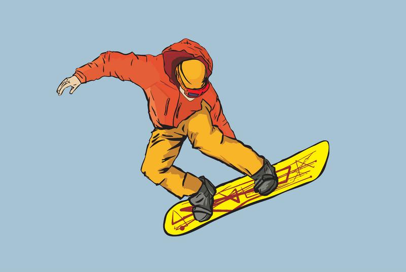 Snowboarder Silhouette Snowboard 4 Clipart   Free Clip Art Images