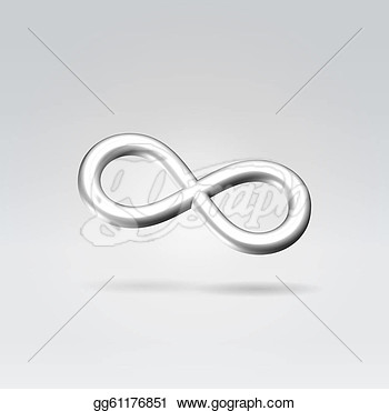 Stock Illustration   Silver Infinity Symbol  Clipart Illustrations