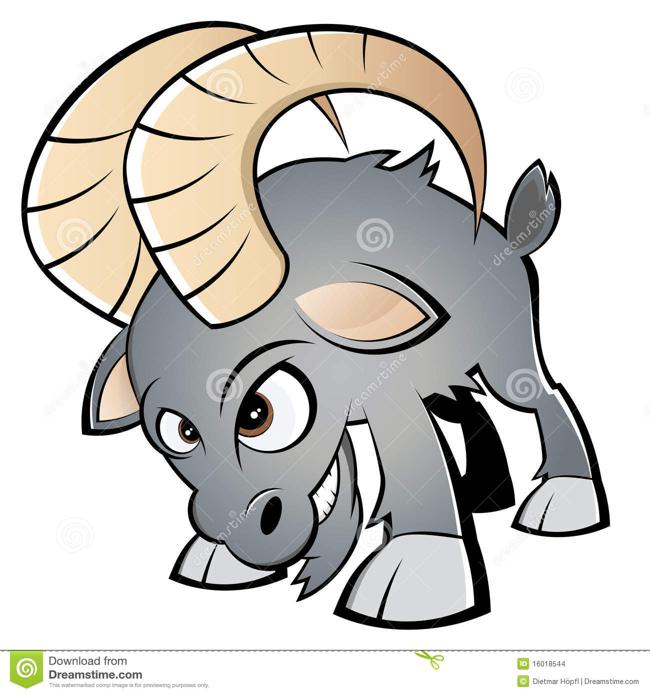 Stock Images  Angry Cartoon Ram  Image  16018544