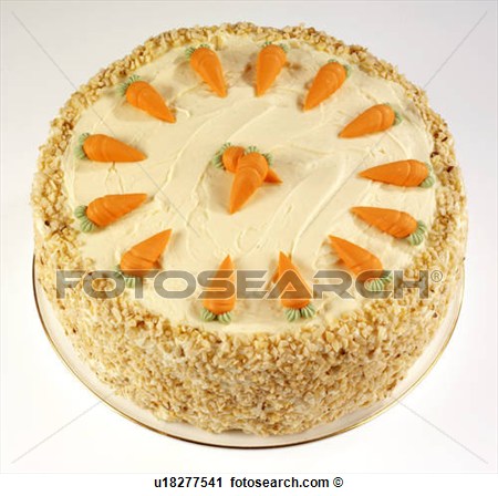 Stock Photography   Whole Carrot Cake On White  Fotosearch   Search    