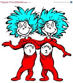 Thing 1 And Thing 2 Printable Clip Art Thing 1 And Thing 2