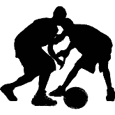 Two Basketball Players Silhouette Clip Art