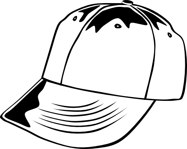 Baseball Cap  B And W  Clip Art At Clker Com   Vector Clip Art Online