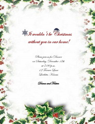 Christmas Invitations   Free Templates Clip Art And Wording