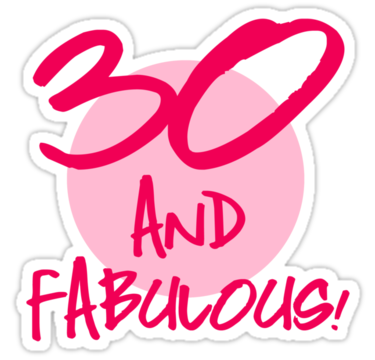 Fabulous 30th Birthday Stickers By Thepixelgarden   Redbubble