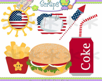 Fast Food Clip Art Set   Clipart Sc Rapbooking Set    