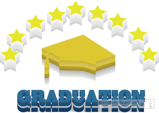 Graduation   3d Graduation Stars Cap   Classroom Clipart