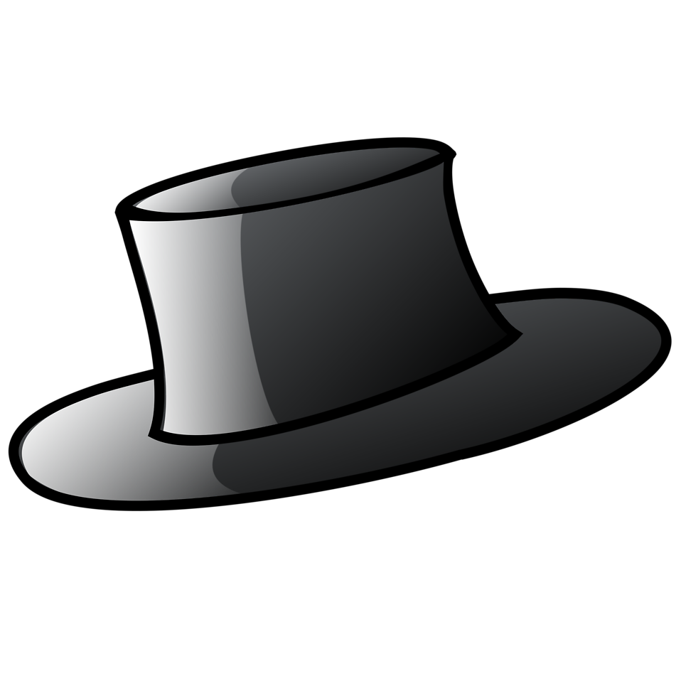 Hat   Free Stock Photo   Illustration Of A Black Cartoon Hat     15574