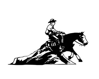 Horse Reining Horse Decal Mustang Sticker Western Wall Decor Rodeo    