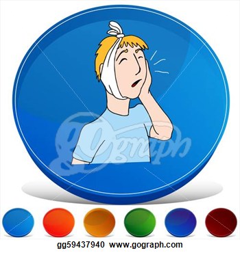 Image Of A Toothache Gemstone Button Set   Clipart Drawing Gg59437940