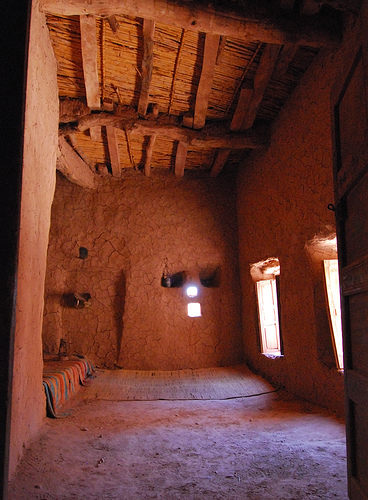 Interior Of A Mud Brick House With Stone Foundations  Jesus Of