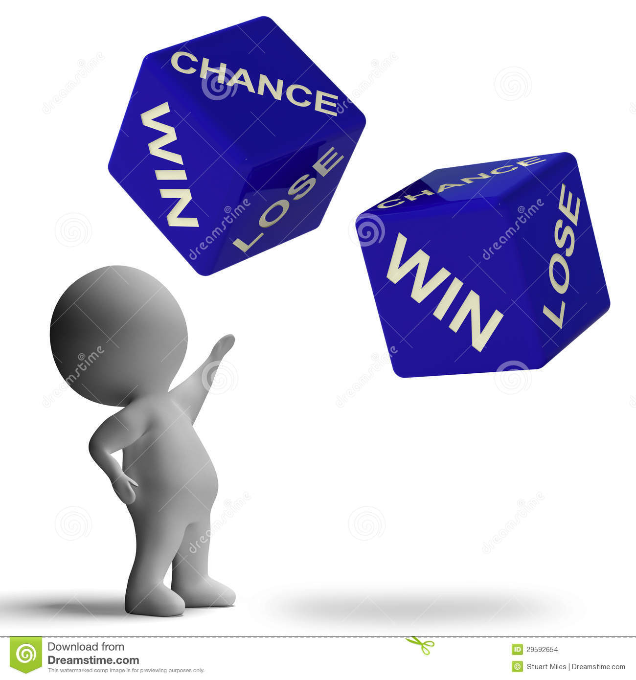 More Similar Stock Images Of   Chance Win Lose Dice Showing Betting  