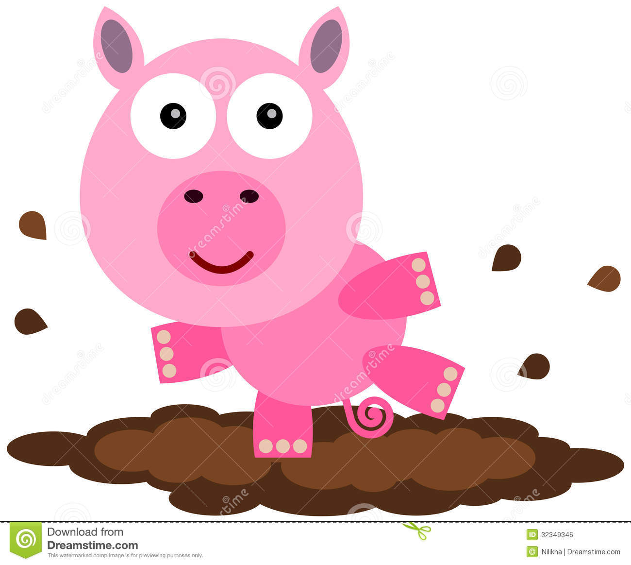 Pig Of The Mud Royalty Free Stock Image   Image  32349346
