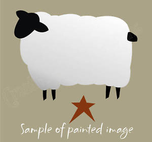     Primitive Sheep Star Woolen Farm Country Folk Art Craft Signs   Ebay