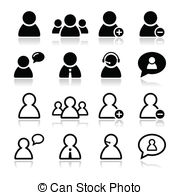 User Black Icons Set   Businessman   Users Icons With