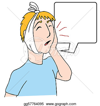 Vector Stock   An Image Of A Man With A Toothache Wearing A Head