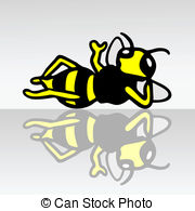 Wasp Vector Clip Art Eps Images  909 Wasp Clipart Vector Illustrations