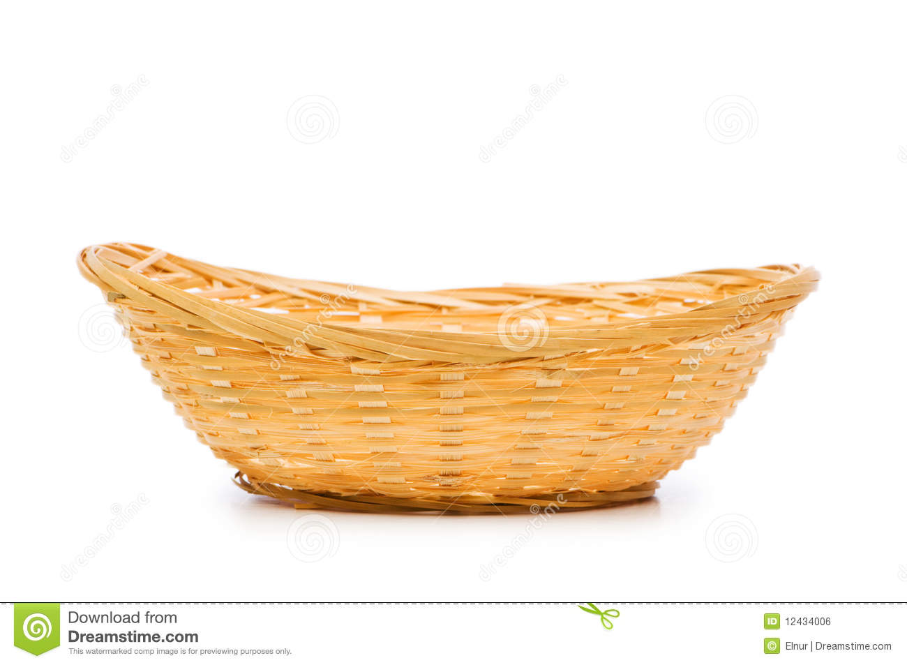 Woven Basket Isolated On The White Royalty Free Stock Image   Image