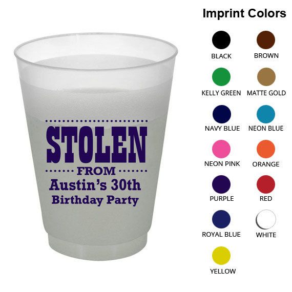 16 Oz Frosted Birthday Cups  Clipart 19164  Stolen 30th Birthday Party