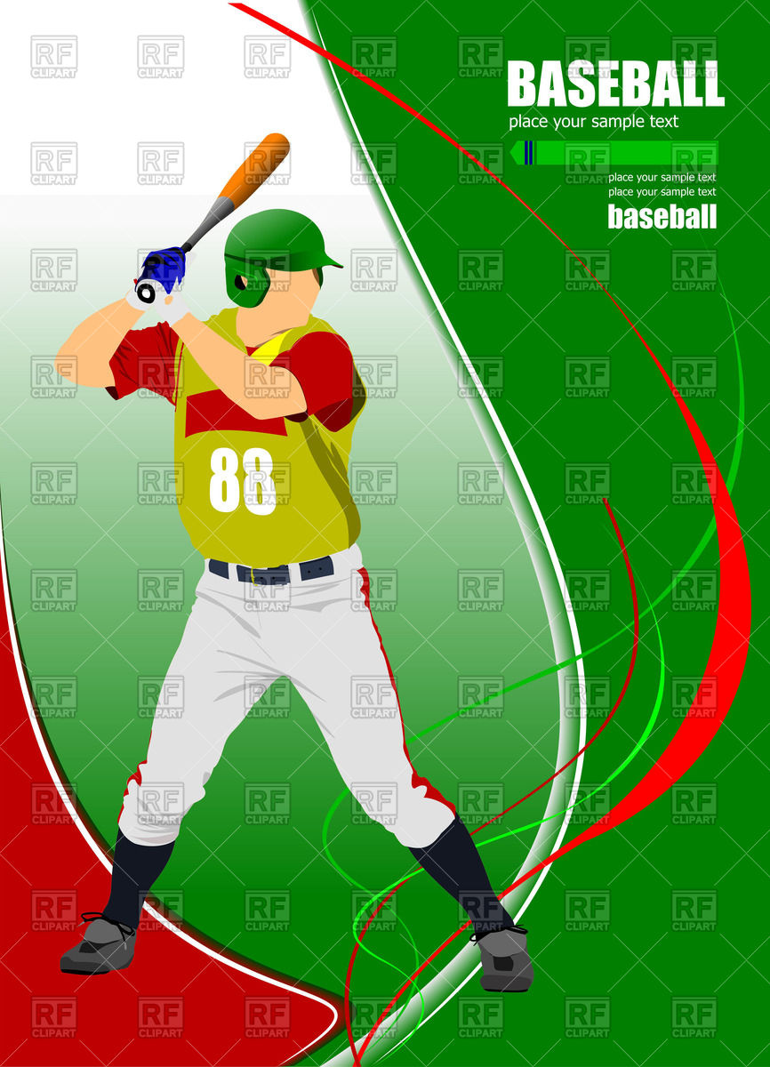 Baseball Player On Abstract Background 52581 Download Royalty Free    