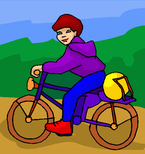 Boy On Bicycle 4 Clipart   Boy On Bicycle 4 Clip Art