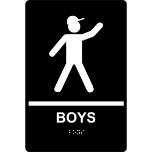 Boys Restroom Sign Colouring Pages
