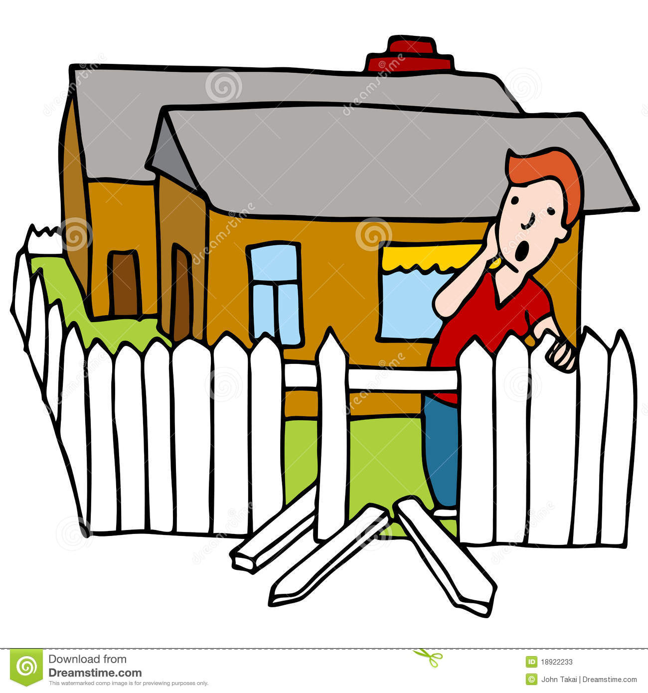 Broken House Cartoon His Broken Home Fence