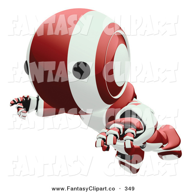Clip Art Of A Goofy And Clumsy Maroon And White Ao Maru Humanoid Robot