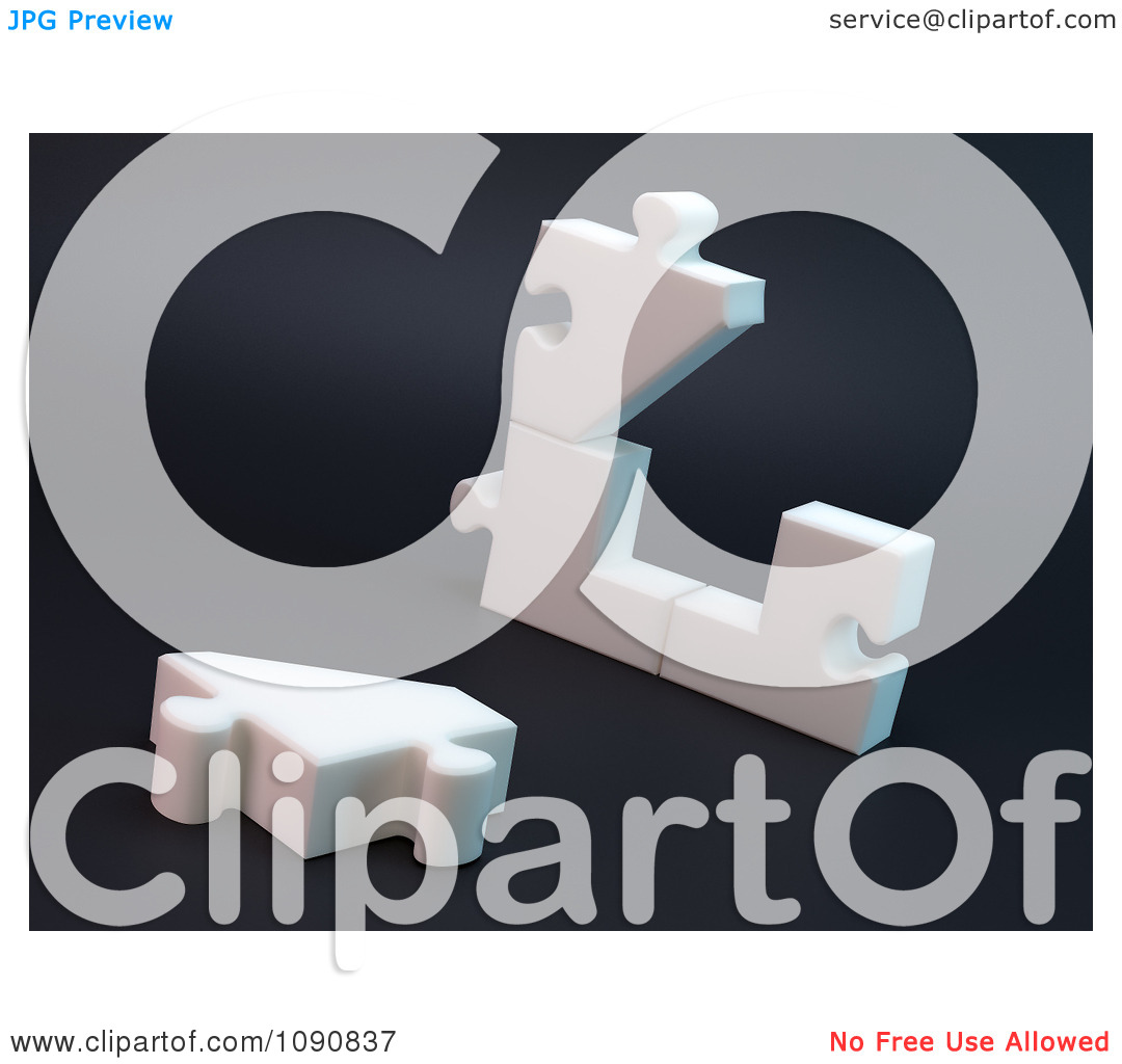Clipart 3d Broken Or Unassembled Puzzle House   Royalty Free Cgi